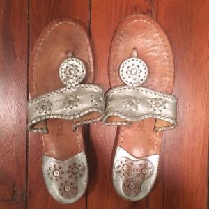 Classic Jack Rogers “Jacks”, Platinum, Sz. 6